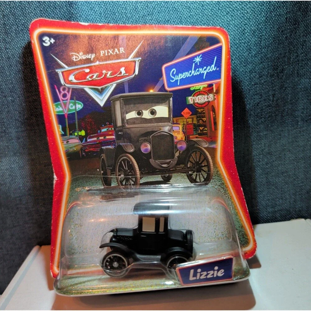 Mattel Disney Cars Lizzie Supercharged Diecast Unpunched Card New Factory Sealed